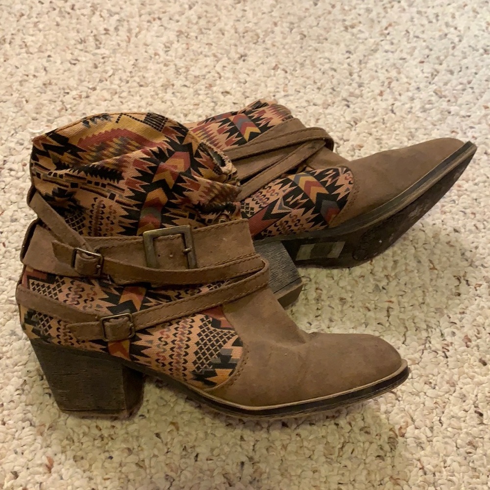 Tribal Western Ankle Booties cowgirl boot cowboy